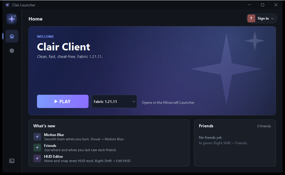 The Clair launcher